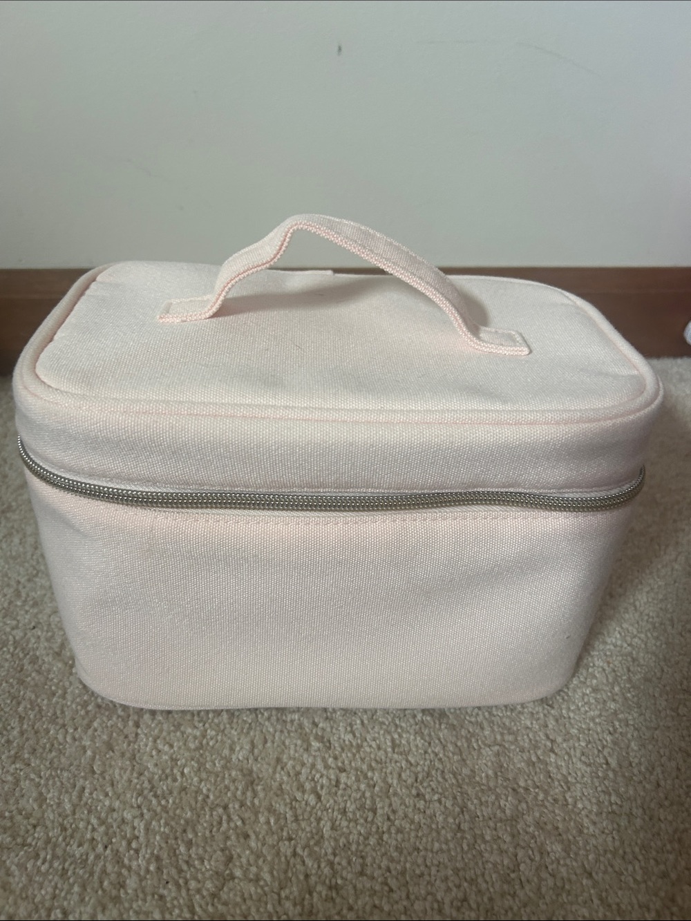 Bare Minerals Portable Cream Canvas Storage Case with Handle